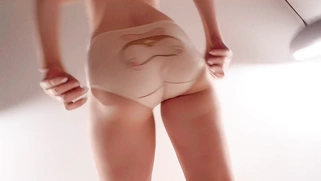 Slutty teen showing her cute panties and looses her anal virginity!
