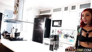 Amateur latina cleaning lady anal fucked