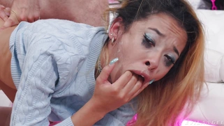Guy fucks his girlfriend Kalani hard from behind