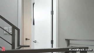 Boss ties up and rough fucks maid