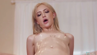 Jane Wilde rides hard prick with her trimmed pussy