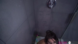 Monica Sage gets huge load of jizz on her face