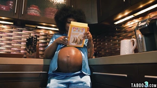 Pregnant ebony MILF craving for a cock