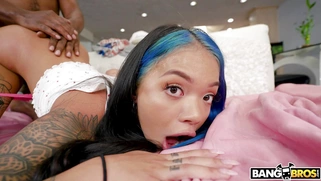 Paisley Page gets her pussy penetrated by big black anaconda