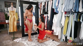 Karlee Grey met lesbian Kendra Spade in the clothing boutique