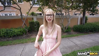 Stella Chiyoki gets picked up outdoors