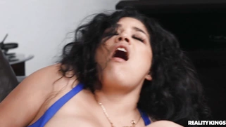 Busty Gabriela Lopez got her shaved pussy plowed by Johnny Love