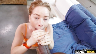 Lilly Ford orally pleasures the porn veteran Mandingo