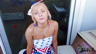 Blonde Ava Sinclaire is sucking the cock in POV