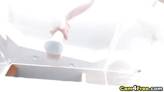 Alex plays with her pussy pump and dildo