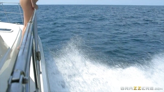 Hot bitch Dani Daniels hanging out on her boat