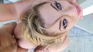 Dahlia Sky aka Bailey Blue moans as she gets anal fucked