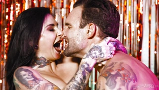 Tattooed Joanna Angel gets fucked in cowgirl position