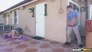 Cory Chase caught Evan spying on her when she was doing yoga