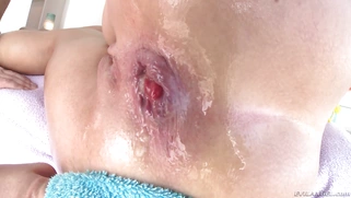 Dollie Darko spreads her butt cheeks for an intense anal reaming
