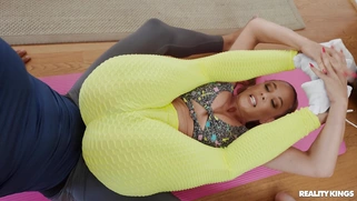 Cherie DeVille and Ricky Johnson do fitness