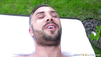 Morgan Lee was surprised when she saw Keiran's massive cock