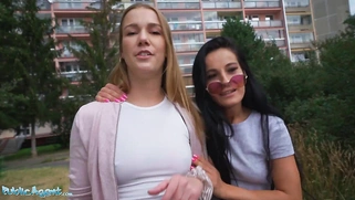Lucky Agent in Basement Threesome With Alexis Crystal & Lexi Dona