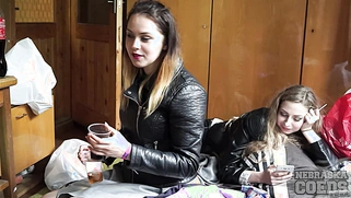 Backstage Lesbian Pussy Licking Party