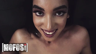 Hot Chick Claire Black Rewards Tony With a Blowjob After He Picks Her Up Off the Street