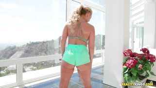 Phoenix Marie was startled by her stepson while working out