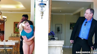 Blonde AJ Applegate was almost caught being fucked