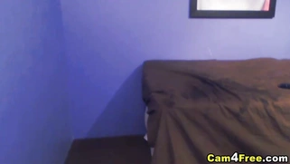 Busty Latina Zaria masturbates and rides her dildo
