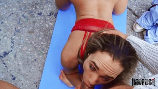 Russian Briana Banderas gets pussy drilled doggystyle
