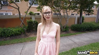 Stella Chiyoki gets picked up outdoors