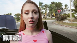 Cute Arietta Adams needs gas money, and the only way she can pay is with her wet pussy