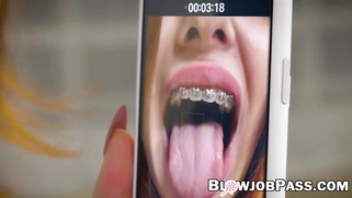 Busty Annabel Redd is lucky to get facialized after fellatio