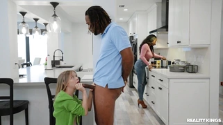 Coco Lovelock is sucking BBC and her stepmom is none the wiser
