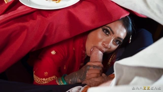 Yasmina Khan is sucking Danny D's huge cock