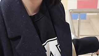 Cute babe sucks me off before fucking