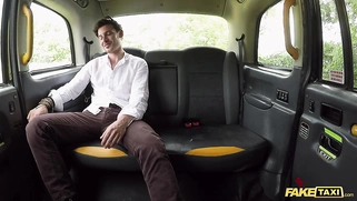 FakeTaxi Horny couple take taxi for sex