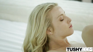 All-natural blonde Karla Kush anal fucked for the first time