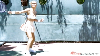 Tennis playing blonde Natalia Starr makes her coach horny