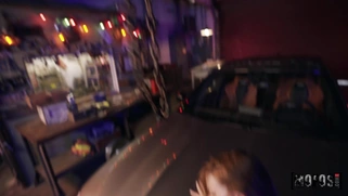 Megan Rain leaned on the car and got pussy banged