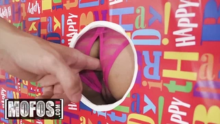 Teenager Vena Black gets a birthday gloryhole treat