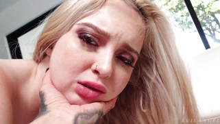 Lexi Lore anally rides the hard cock with her asshole