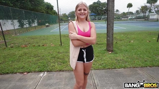 Jill Taylor is getting picked up outdoors