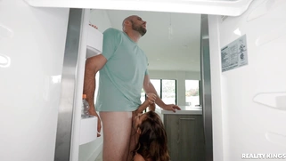 Alexis Fawx is sucking Jmac's big cock as he is licking Blake Blossom