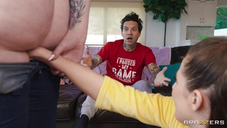 Abigaiil Morris gets fucked by Small Hands standing