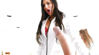 Dr. Melissa Lynn cures the big Keiran's cock
