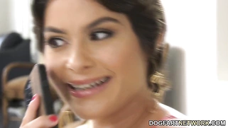 Nicole Aria Gets a Rough Interracial Double Penetration