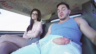 Peter Green is going to fuck amateur Piper June in the van