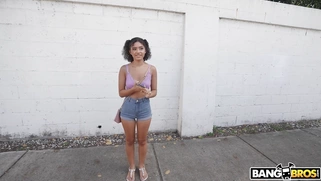 Dani Diaz is getting picked up outdoors