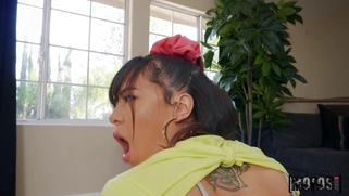 Kataljna Kittin is squrting as she is riding the stiff dick