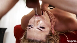 Dahlia Sky getting her well trained throat literally destroyed