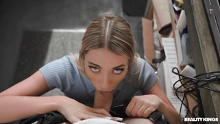 Khloe Kapri is sucking Jmac's big cock in POV
